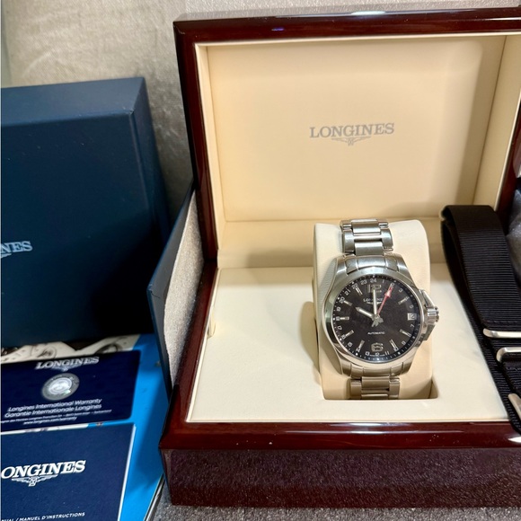 Longines Conquest Date GMT Designer Classic Mens Automatic Watch - Picture 8 of 8